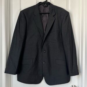 Naldini Italy Dark Gray Wool 150s Blazer Sport Coat 48R